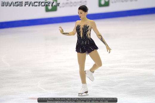 2013-03-02 Milano - World Junior Figure Skating Championships 9408 Samantha Cesario USA